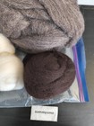 Natural Un-dyed Merino Wool Roving - For Spinning  Felting White Black Gray 5oz