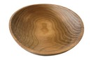 Hand Turned Wood Wooden Bowl Raw Organic Handcrafted Grain Signed