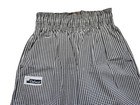 Chef Works Drawstring Houndstooth Baggy Pants Pockets Black White Sz Medium 