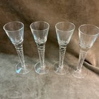 Vintage Holmegaard Cordial Wine Stem Amager Twist Spiral Design A Lot Of Four