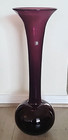 Vintage Blenko Glass  8724l Amethyst Tall Floor Vase 24  