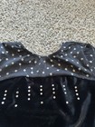 Gk Elite Large Child Cl Gymnastics Leotard  Dance Long Sleeve Black Velvet E25