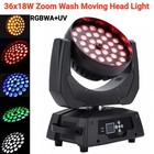 648w Rgbwa uv Led Wash Zoom Moving Head Light Dmx 36x18w Stage Lighting Show Dj