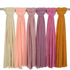 Pleated Crinkle Chiffon Scarf Muslim Hijabs Women Shawls And Wraps Headscarf