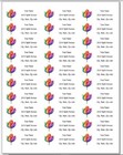 150 Tulip Flower Prismatic Colorful Mailing Return Address Labels Personalized