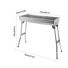 Folding Bbq Grill Barbeque Grill Stainless Steel Outdoor Charcoal Large Portable