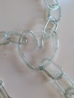 Antique Rare Huge End Of Day Chain Hand Blown Glass Chain Hanging Heart Clear