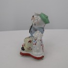 Asian Ceramic Incense Burner Figurine Stick Cone Hand-painted Man Holding Vase