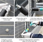 Concrete Nail Gun Kit 20 Nails Manual Steel Wall Fastening Tool  5 Adjustable