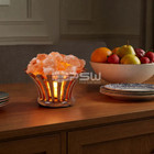 100  Natural 9lb Himalayan Salt Lamp     Pink Salt Night Light Wooden Basket Frame