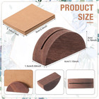 24 Pcs Wooden Table Number Stands Wedding Table Name Holder Semicircular Design