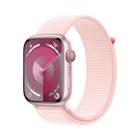 Apple Watch Series 9     45mm Pink Aluminum Case With Light Pink Sport Loop     New