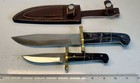 Set Of 2 - Custom Handmade D2 Steel Blade Camping hunting Bowie Knife W sheath