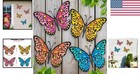 Charming 9 6  Metal Butterfly Art - Set Of 4 For Home   Garden Beautification