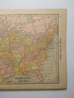 1915 Antique United States Miniature Atlas Map  8  X 5 5   Hammond s Handy Atlas