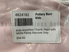 Pottery Barn Kids Anywhere Chair Pearl W  White Piping Slipcover Only Pink H241d