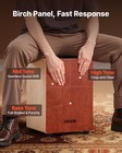 Vevor Cajon Box Drum Wooden Percussion Instrument Drum Guitar Strings Birch  wood