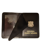 Nyc Police Officer s Nypd Family Member Pin Mini Badge Id Wallet Gold Foil