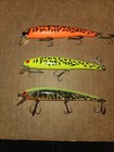 Vintage Bomber Lure Lot Of 3 Hot Colors