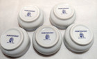 Vtg Northwest Airlines Sauce Cups Siam Fine China Lot Of 5 Blue White Strip 0277