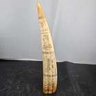 Vintage Scrimshaw Ship Regulus Captain James Hood Faux Whale Tooth
