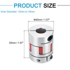 Aluminum Shaft Coupling 10mm To 16mm Spider Coupler L50mm X D40mm Connector