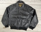 Vintage Flight Jacket Mens Lg Luxury Lane Landing Leathers Air Force Black