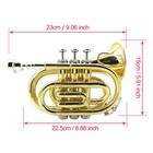 Brass Bb Pocket Trumpet Gold Lacquer With Cleaning Kit For Beginner Instruments