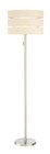 Lite Source Falan 60 1 2  Ribbon Linen And Nickel Modern Floor Lamp