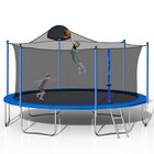 12ft 14ft Trampoline With Safety Enclosure Net ladder  basketball Hoop For Kids