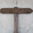 Antique Traders Path Colonial Virginia Travel Wood Sign Indian Fur Trade Route