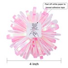 12 Pack 4 Inch Metallic Gift Bow - Pink   White Cheerleading Pom P   