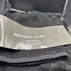 Michael Kors All Over Mk Logo Scarf   Hat 2-piece Set Black  New With Tags