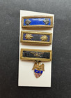 Three Original 1898-1902 Spanish American War Veterans Medal Badge Ribbon Bars