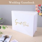Guestbook With Pen All Occasions White And Gold Wedding Party Retirement Funeral