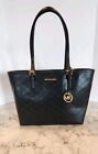 Michael Kors Jet Set Medium Carryall Tote Jet Logo Black  378