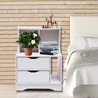 Bedroom Multifunctional Bedside Table Storage Cabinet Nightstand With 2 Drawers