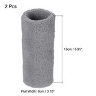 2pcs 8x15cm Sport Wristbands Terry Absorbent Tennis Sweatband  Gray