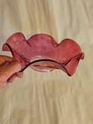 Antique Cranberry Red Glass Banquet Oil Lamp Shade Coin Spot 3 1 2    Fitter