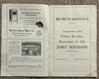 Josef Hofmann Recital Program-1919