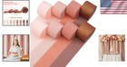 Eco-friendly Rose Gold Streamers - 656ft Crepe Paper For Stunning Events