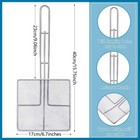 2 Pcs Square Fine Mesh Skimmer Spider Strainer 6 7 X Inch  Silver