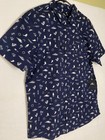 Nwt O neill Men s Button Up Short Sleeve Shirt Navy Blue Surf Beach Size Large