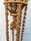 Vintage 5  Brown Macrame Plant Hanging Decor Retro Boho Hippie Art