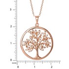 Womens Sterling Silver 14kt Gold Plated Crystal Tree Of Life Necklace 18  New