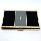 Yves Saint Laurent Ysl Logo Vintage Cigarette Holder Card Case Black Gray