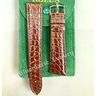Rolex Brown Crocodile Leather Watch Strap 20mm Rolex Buckle Vintage Nos