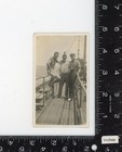 Vintage Photo Men Sailors Deck Ship Nautical Maritime Boat Snapshot Uniform