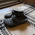 Crocs Classic Clog Kids C7 Black Slip-on Rubber Casual Clogs