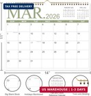 2026 Calendar - 12 Monthly Wall 2026 From 14   X 11    Bigletter